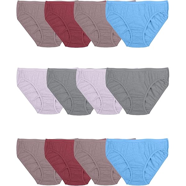 Fruit Of The Loom Mutandine Bikini Donna – Confezione Multipla Da 6 O 8 – Morbide E Elastiche – Colori Assortiti – Taglia 8