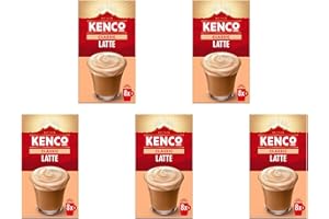 Kenco Latte Instant Coffee Sachets 8x16.3g (Pack of 5, Total 40 Sachets, 652g)