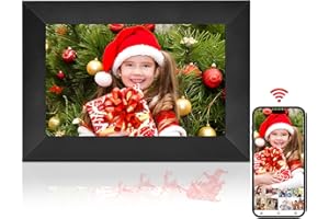 Yontwe Digitaler Fotorahmen 10 Zoll WiFi 1920 * 1200 Hochauflösender Foto-/Musik-/Video-Player Intelligenter Bilderrahmen Teilen Sie Fotos/Videos Sofort