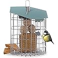 The Nuttery Suet Cake & Fatball Bird Feeder HXMC01 - Squirrel-Proof Design - Durable Steel with All-Round Access - Weather Resistant, Safe Feeding - Hexihaus
