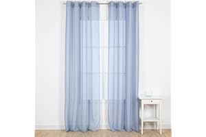 TRAMAS+ Tende per interni, 1 Pezzo, Tende trasparenti per il soggiorno e la camera da letto 140x300cm, con occhielli, camera da letto, bambini, giovani e adulti e sala da pranzo - Molly Indaco