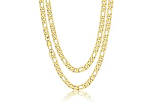 Suplight 316L Stainless Steel Yellow Gold/Black Plated Punk Miami Curb Cuban/Square Box/Figaro Chain for Men 4MM 6MM 9MM 18" 20" 22" 24" 26" 28" 30"