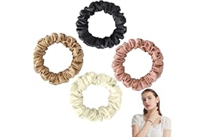 Olakin 4 Piezas Coletero de Seda para Pelo, Scrunchies para Pelo de Mujer Lazos Chica Gomas Elástica para Cabello(Multicolor)