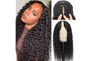 CLASSINE Water Wave Perruque femme naturelle Curly V part wig human hair perruque bresilienne Cheveux Humains Femme Bouclés upgrade U part wig human hair less leave out no lace wig human hair16inch