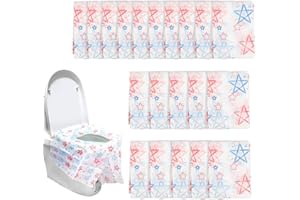 Dadabig 20Pcs Fundas WC Protector WC Asiento de Inodoro Desechable de Telas No Tejidas, Cubiertas Desechables para Asiento del Inodoro para Baño, Viaje, Hotel, Hogar (60 * 65cm)
