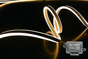 LEDZEIT - Profi Serie - LED Neon Flex 5M und Kontroller PSK750 Set, Warmweiß, 230V, Außen und Innen, Wasserdicht IP65, Dimmbar, Kürzbar