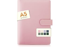 a5 Binder, A5-ringbok, konstläder, påfyllningsbar, budgetbinder, anteckningsbok (invändigt papper ingår ej), arrangör för kontor, skola och resor