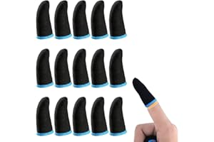 MenYiYDS - Juego de Mangas para el Dedo del Juego móvil[15 Pack], [Aplicar a la competencia]Pantalla táctil de Dedo Manga Transpirable Disparos sensibles al Sudor para Cuchillos para Android y iOS