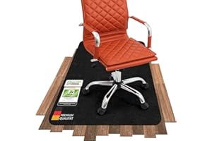 ‎COSYLAND COSYLAND Bodenschutzmatte, Stuhlmatten Bürostuhlunterlage, Multifunktionaler Stuhlteppich, Büromatte für zu Hause, Büro，Schwarz