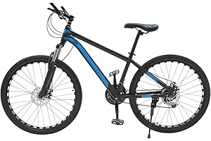ARBGO Premium Mountainbike in 26 Zoll, Fahrrad für Jungen Mädchen Damen und Herren Scheibenbremse vorne und hinten Verstellbarer Sitz 21 Gang Schaltung Vollfederung