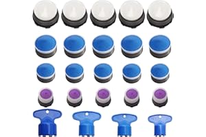 OHSN Pack Of 20 Strahlregler M16x5/M18x5/M21x5/M24x5 Perlator Perlatoren FüR WasserhäHne Aufsatz Wassersparer FüR Luftsprudler Wasserhahn，Pure Green Water Saving, Built-In Aerator With 4 Aerator Keys