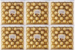 Ferrero Rocher Hazelnut & Milk Chocolate Confectionery Balls T24 24 Pack (6 Packs)