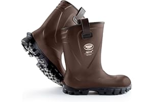 Bekina Riglite X Halbhohe Sicherheitsstiefel für Herren und Damen, rutschfeste Arbeitsstiefel für Landwirtschaft und Industrie, federleicht, bis - 30 Grad, braun oder schwarz