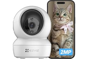 EZVIZ C6N Telecamera Wi-Fi Interno 1080p Videocamera Sorveglianza Interno Pan/Tilt/Zoom Compatibile con Alexa, Rotazione a 360°, Visione Notturna, Tracciamento del Movimento e Audio Bi-direzionale