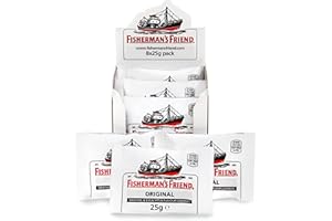 Fisherman's Friend Original Extra Strong Menthol & Eucalyptus Lozenges, Pack of 8 (25 g)