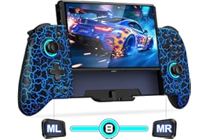 CoguyTech Switch Controller Wireless für Nintendo Switch/OLED, RGB Handheld Controller mit Turbo Programmierung und Einstellbarem Vibration, Einteilige Switch Joypad mit 1000 mAh