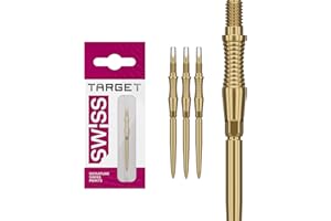 Target Darts Swiss Point Storm-Dart-Points, RST (3er-Set Points) 30 MM/35 MM/42 MM – Gold/Silber/Schwarz | Dart-Point-Wechsel, Swiss Storm Points, Profi-Dartzubehör