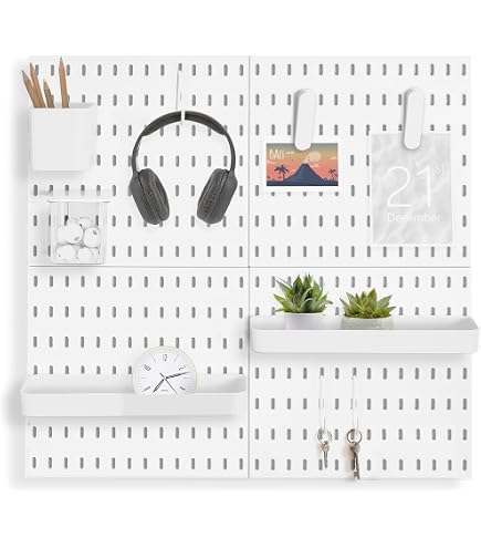 Set 3 Lavagne Da Scrivania Easyhomie Con 18 Accessori - Pannelli Organizzativi 42x30 Cm, Combinabili Liberamente