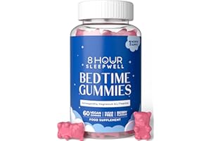8 Hour Sleepwell - 60 Sugar-Free Sleep Gummies for Adults - High Strength Sleep Aid with Griffonia, Ashwagandha, Magnesium, L-theanine, B6 - Alternative to Melatonin Tablets - Gluten Free