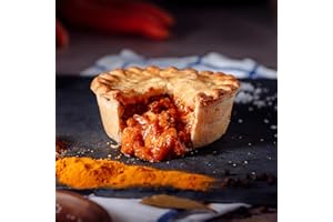 THE LEWIS PIE CO Chicken Balti Pies 6 Pack – Authentic British Curry Meat Pies with Tender Chicken in Flaky Pastry – Spicy, Oven-Ready Comfort Food Perfect for Family Meals or Quick Dinners