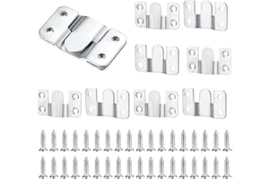 VARHHUXHA 10 Pièces Support Montage Encastré Dissimulé, Supports Suspension Emboîtement Robuste, Connecteur de Meubles, Matériel Suspension Mural Acier Inox Suspendu pour Photos, Miroirs, Sffichage d'image
