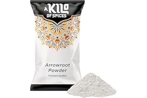 A Kilo of Spices | Premium Arrowroot Powder 1 Kg - Finely Ground Arrowroot Flour for Cooking & Skincare, Gluten-Free - Natural Thickener & Skin Soother