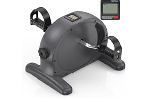 ‎RYGEO RYGEO Mini-Pedal-Trainer Fahrrad Tragbarer Pedal-Trainer Beine und Arme Fitness-Radfahren mit LCD-Display für Senioren-Reha, Unter-Schreibtisch-Fahrrad