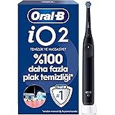 Oral-B iO2 Siyah Şarjlı/Elektrikli Diş Fır&ccedil;ası, 1 Fır&ccedil;a Başlığı, Tek Şarjda 4 Haftaya Varan Kullanım