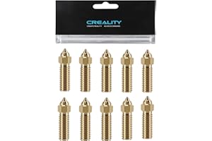 LANKEGU Creality Lot de 10 buses K1 en laiton pour imprimante 3D, 10 pièces - Haute capacité de 0,4 mm - Pour K1, K1 max, Ender 3 V3 KE, CR-10 SE