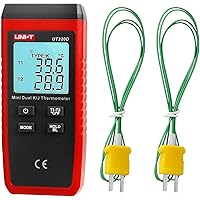 UNI-T UT320D Dual Kanal K/J Digitales Thermometer, Thermoelement-Temperaturmesser Temperaturmessgerät mit 2 K-Typ…