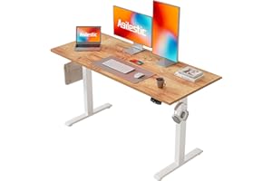 ‎AGILESTIC Agilestic Höhenverstellbarer Schreibtisch 120 x 60 cm, Stabiler Schreibtisch Höhenverstellbar Elektrisch mit Memory-Handsteuerung, Ergonomischer Steh-Sitz Tisch Computertisch, Hellbraun