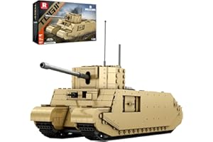 Reobrix Set de Construction de Char TOG2 77032, Set de Blocs de Chars Britanniques WW2 pour Fans Militaires, Produit Officiel World of Tanks, Cadeau Collectionneur pour Adultes (1427 Pièces)