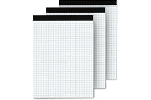 Aidunmis Graph Paper A4 Pad, 3 Pack Squared Paper Grid Notebook, Quad Ruled 4x4, Easy Tear-Off, Letter Size Grid Pad A4 Blueprinting Lined Notepad for Maths/Drawing/Planning/Design, 30 Sheets Each