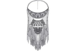 YAZILIND Collares colgantes vintage maxi gargantilla declaración Collier Boho joyería para mujer, Metal