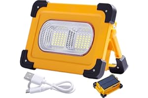 OHAYORI Faro Luce LED Ricaricabile 80W, Faretto LED da Portatile con USB, 4 Modalità Luci da Lavoro Campeggio Impermeabile Lampcon Batteria Ricaricabile Integrata 6000 mAh per Cantiere, Riparazioni Auto