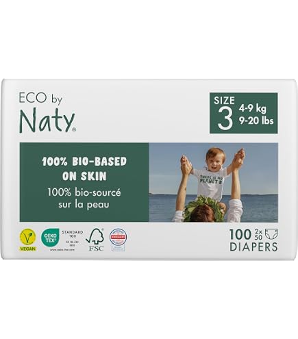 Moltex Pure & Nature Pannolini T6 (17-28 Kg) | 35 Pezzi | Ecologici Con Cotone Biologico