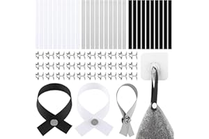 AILUYA 30 Stück Aufhänger für Handtücher mit Metallklammern, 3-Farbiger Handtuch Aufhänger, Nahtloser Handtuchaufhänger, Handtuchclips für Badetücher, Lappen, Kleidung (Schwarz, Weiß, Grau)