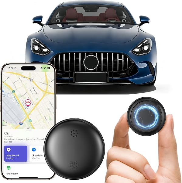 Traceur GPS Voiture Compatible iOS et Android, Localisateur d'Objets Magnétique Puissant, Traceur GPS sans Abonnement sans SIM, Étanchéité IP67, Autonomie 365 Jours, Convient aux Voiture/Moto/Bagages - 1