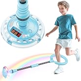 Rechargeable Light Blue Ankle Jumping Ball for Kids Ages 6-11 | Luminous Game for Children with Turn Count, Calorie and Time,