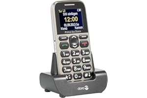 Primo 215 by Doro GSM Mobiltelefon mit Tischladestation (Notruftaste, Bluetooth, Taschenlampe) beige