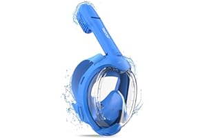 ‎ACURE ACURE Schnorchelmaske für Kinder - CO2-sichere Tauchmaske für Schwimmanfänger im Alter von 3-8 Jahren | Anti-Beschlag & Trockenoberteil Schnorchel Vollmaske
