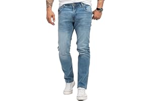 Lorenzo Loren Herren Jeans Hose Denim Jeans Used-Look Regular-Fit W29-W44 L30-L38