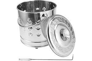 HOLIDYOYO 1Pc Jardin en Acier Inoxydable Four Brûlant Bac À Feu Cage en Métal Foyer pour Jardin argent 22U0P1837DF4409OB