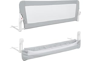 Almar Baby Barrera de Cama Plegable 150cm para Niños – Barandilla de Seguridad con Malla Transpirable, Fácil Instalación, Protección Anticaídas para Camas Infantiles y Juveniles