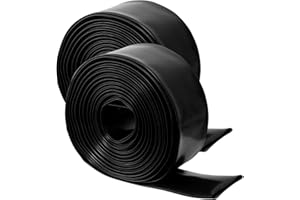 AULOCK 2 Pack 1.5" x 50' Swimming Pool Backwash Hose- Weather Resistant Durable PVC Lay-Flat Water Discharge Hose General Purpose Reinforced Pool Drain Hose for While Back-Washing Filter and Draining Pool