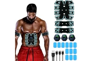 Asheyya Ems Abs Trainer Muscle Stimulator, Ab Trainer Machine Muscle Stimulater for Men and Women, 10 Modes Rechargeable
