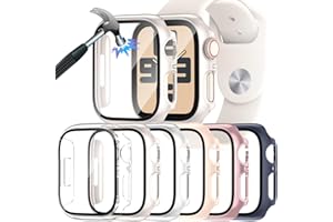 JDBLHM 6 Packs Case for 40mm Apple Watch SE 3rd Gen(2025)/SE 2nd Gen/SE 1st Gen/Series 6/5/4 with Tempered Glass Screen Protector,Protective Bumper and Slim Face Cover for iwatch 40 mm Accessories
