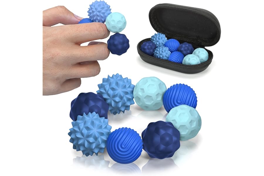Magnetic Balls Fidget Toys for Adults&Teens, 8Pcs Silicone Sensory Stress Relief Toys with Autism, ADHD, Anxiety, Quiet Executive Desk Fidget Balls,Stocking Fillers for Teenage Girls Women Gifts
