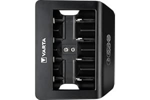 VARTA Universal Charger+ for AA/AAA/9V and USB devices, single bay charge, detection of defective cells