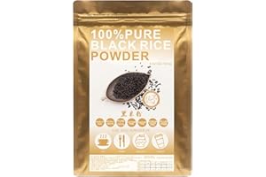 Plant Gift 100% Pure Black Rice Powder 黑米粉 Harina de arroz negro natural, buen sabor de la bebida, sabor saludable | para aumentar el sabor y el sabor, 100g / 3.25oz
